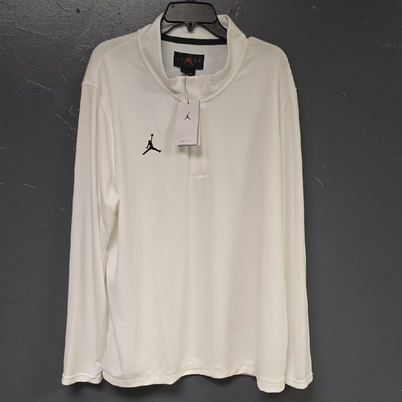 Jordan Men's White Long Sleeve Tee - Picture 1 of 8